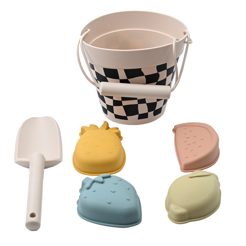 Juguetes de playa para niños playa cuadrícula set de barril de playa juegos de agua juegos de arena herramientas de excavación de arena en la playa