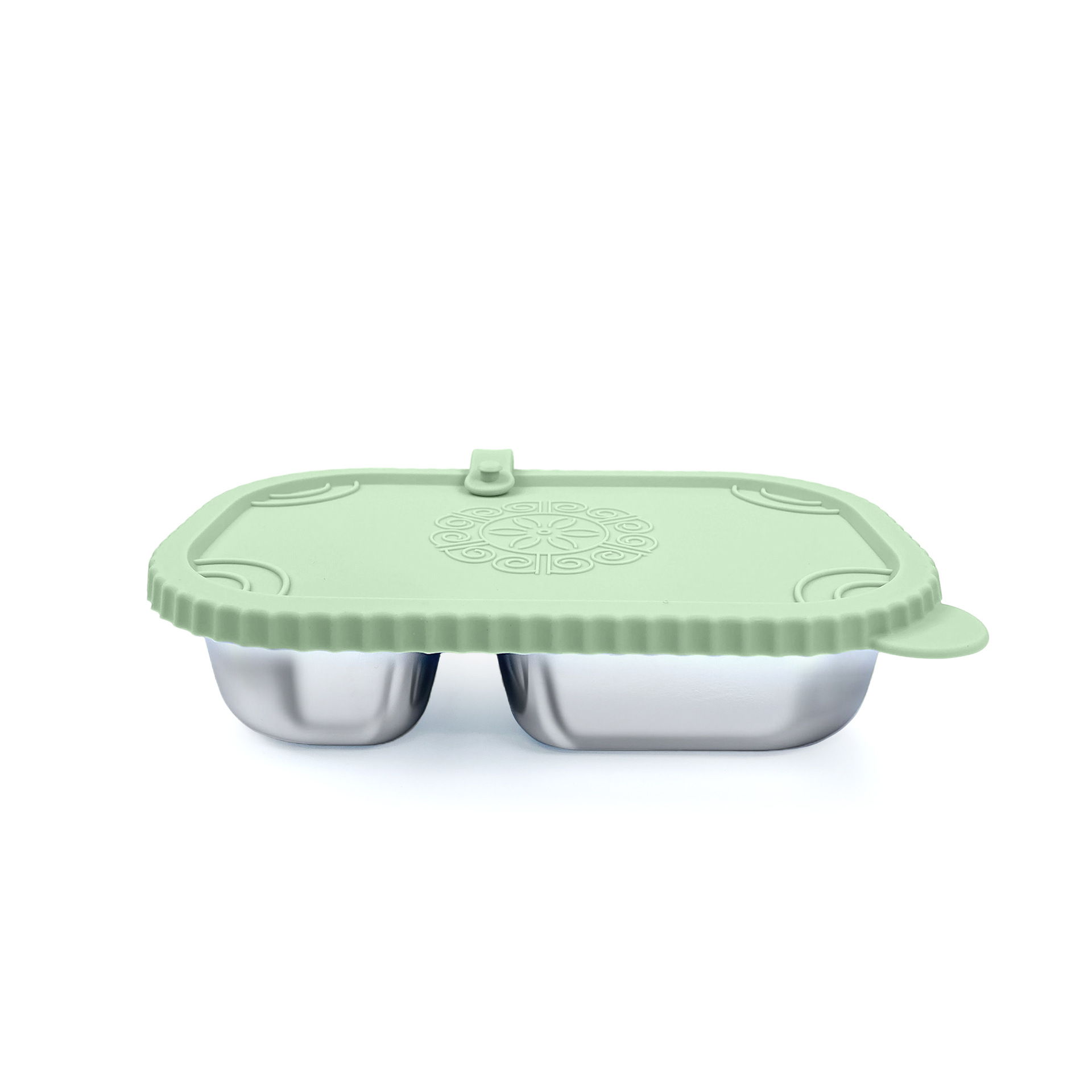 contenedor de bocadillos de silicona caja de conservación de bocadillos de silicona 304 caja de salsa de acero inoxidable