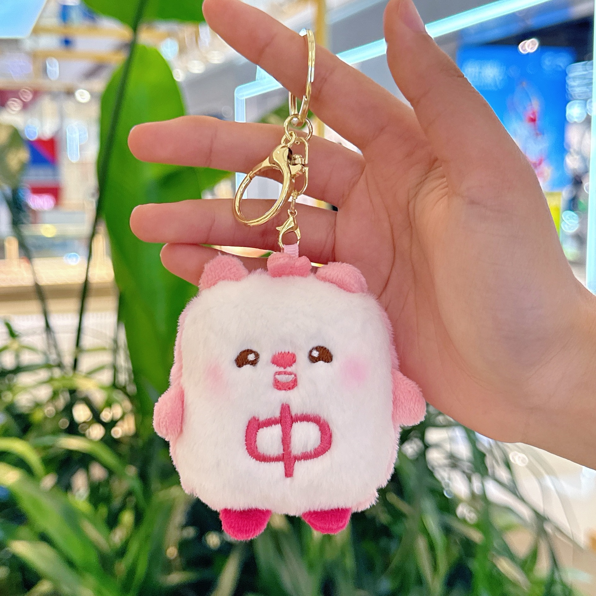 Mahjong pink + lobster clasp