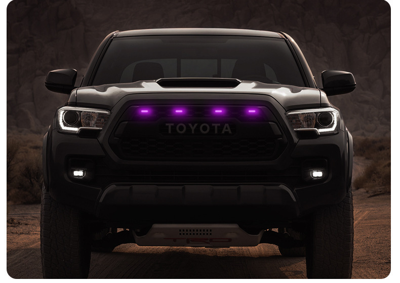 Car led net small yellow light driving daytime running light warning SUV off-road vehicle general change decoration colorful flash light