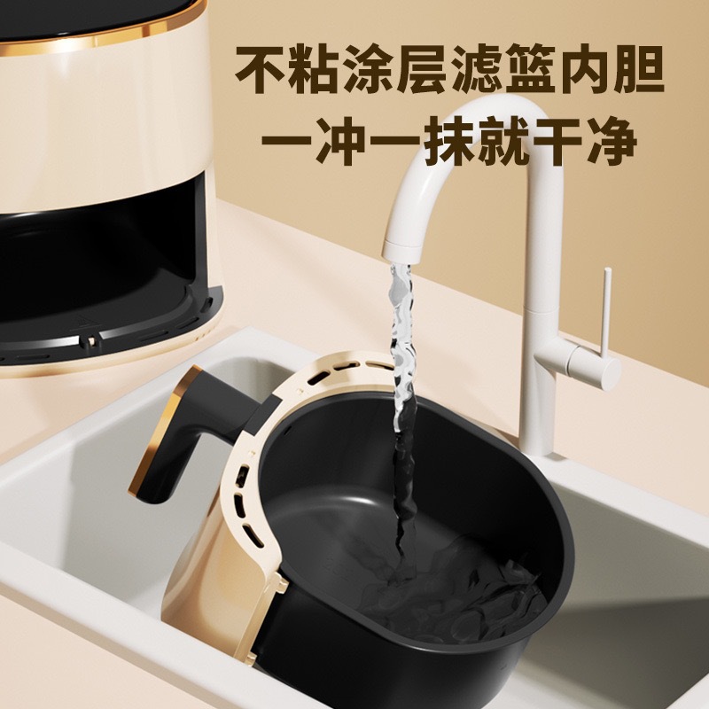 Camel 6 litros de alta capacidad inteligente freidora de aire multifuncional hogar de alta capacidad horno eléctrico sin humo automático