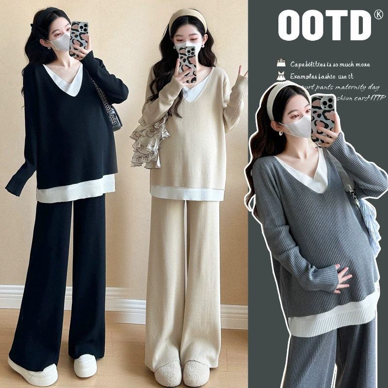 Вязаный модный комплект, тренд сезона, plus size, повседневный стиль, свободный крой