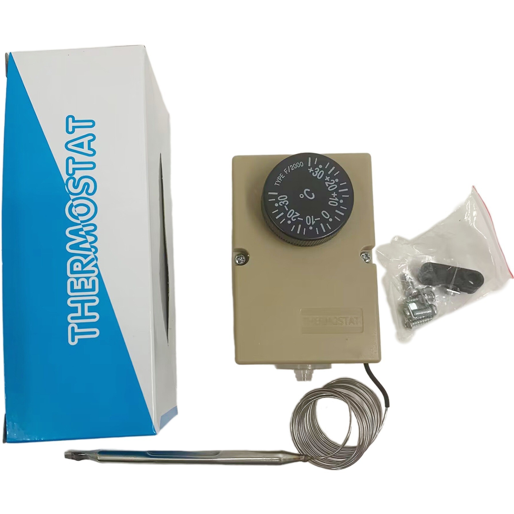 F2000 Refrigerator Thermostat Breakthrough Thermostat Refrigerator Freezer Positive and Negative 30 Degree Adjustable Mechanical Thermostat