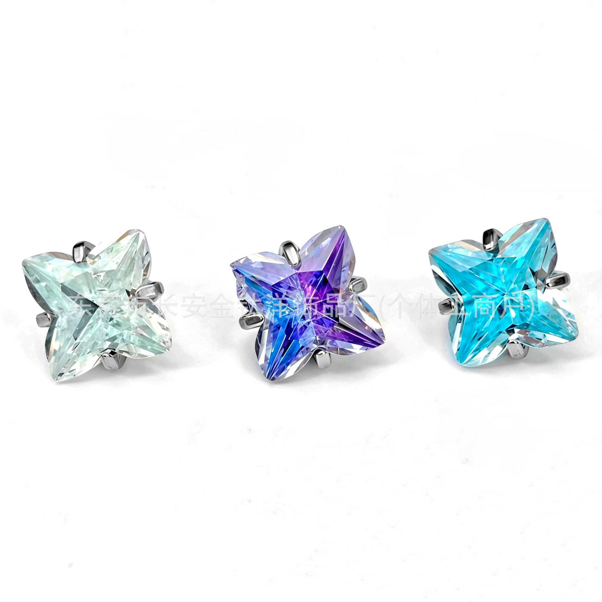 Pointed titanium steel lip stud product view