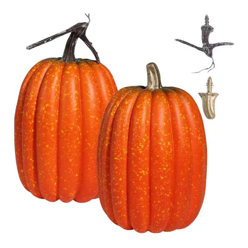 Realistic big orange autumn decorations from foam