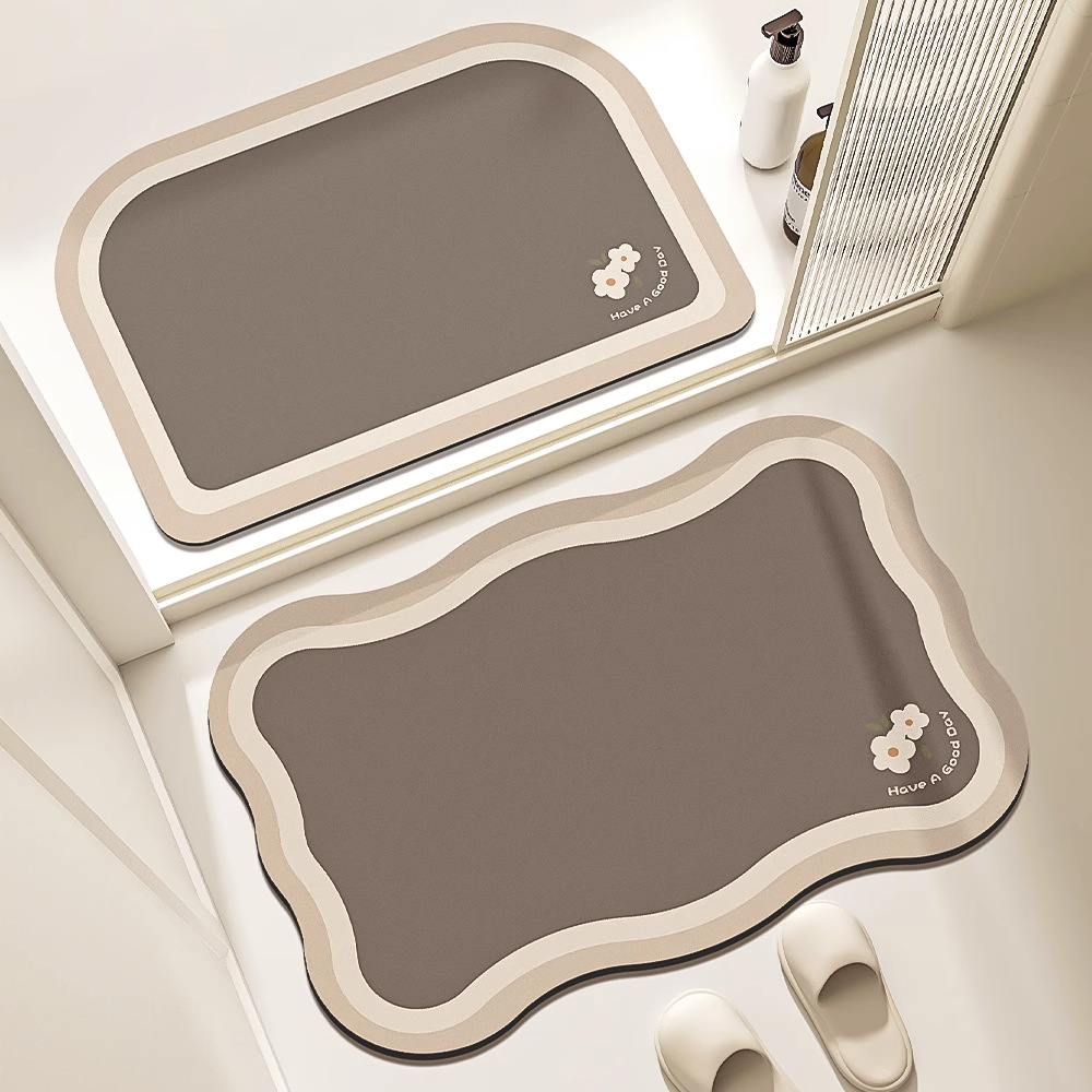 Alfombrilla de baño, barro de diatomeas, tapete absorbente antideslizante, tapete de cocina, tapete de baño, alfombra de baño en la puerta del baño