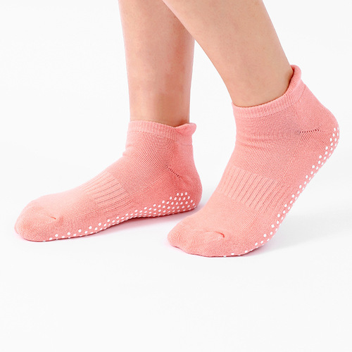 Sweat-absorbent and wear-resistant indoor yoga socks, non-slip socks, floor socks, anti-friction bouncing trampoline socks, early education parent-child glue socks