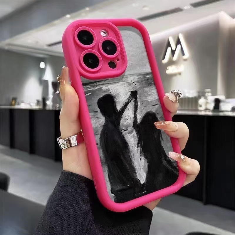 Pareja nueva aplicación iPhone 16 funda para teléfono móvil Apple 15promax/14 anti-caída 13pro art 12 Europa y América