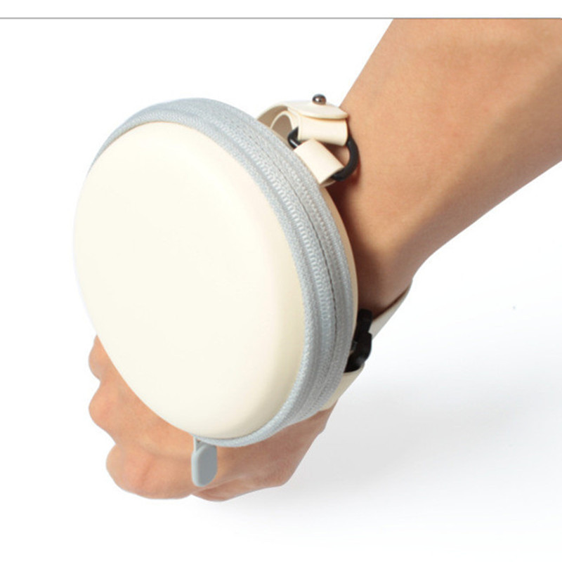 Mismo plegable cojín de aire gafas de sol caso gafas redondas bolsa de almacenamiento bolsa de cremallera suave bolsa Portátil Bolsa De cuero gafas caso