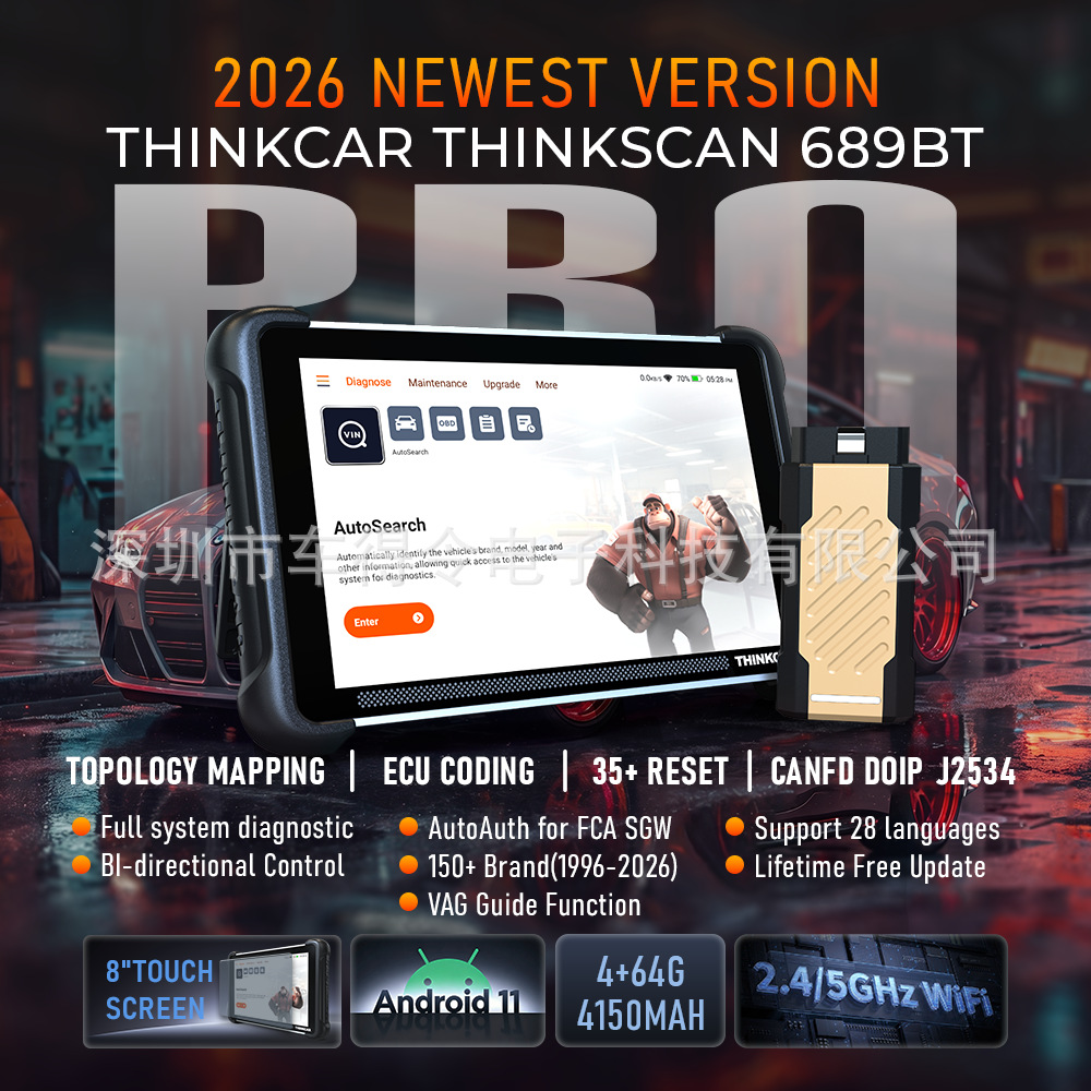 THINKCAR 689BT PRO AI All System Diagnostic Tool Scanner