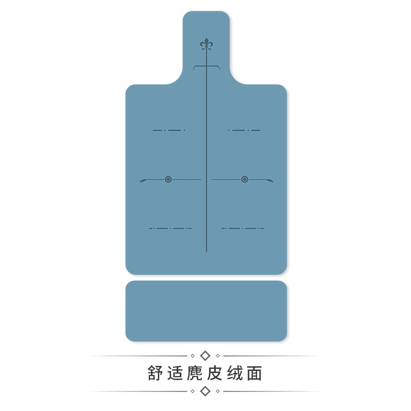 跨境麂皮绒印花普拉提核心床垫橡胶器械体位保护垫纯色瑜伽垫尾垫|undefined
