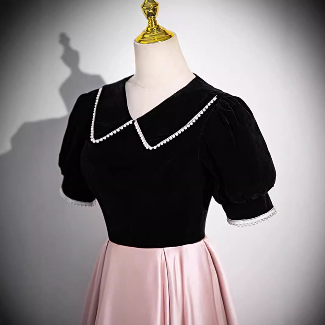 Vestido de noche vestido de lujo ligero nicho francés de alto nivel rosa 2026 nuevo vestido de espectáculo anfitrión solo