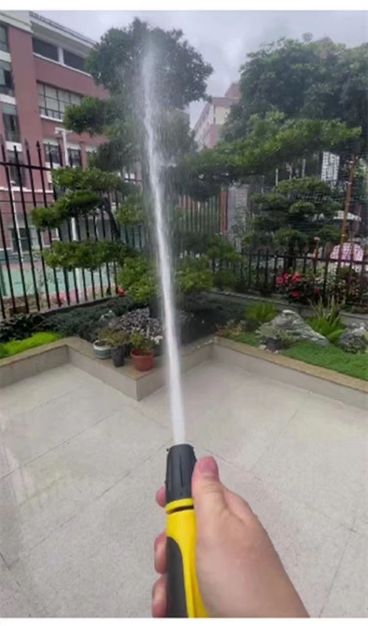 High-Pressure Car Wash Water Gun with Rubber Coating, Direct Spray Water Gun Tool, Hose, Soft Pipe for Watering Flowers, Household Set, Explosion-Proof