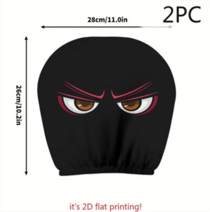 Polyester Fabric Car Headrest Cover with Funny Print, "Laugh Until Your Stomach Hurts" Design, Universal for Car Interiors, Does Not Shrink in All Seasons