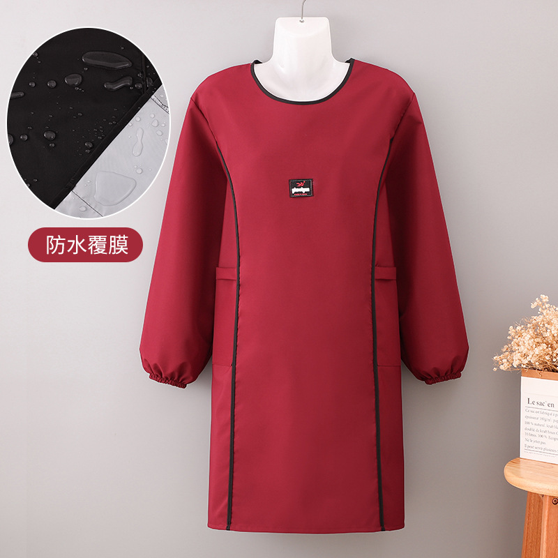 Delantal a prueba de aceite delantal a prueba de agua delantal de cocina especial delantal de manga larga ropa de mujer delantal explosivo