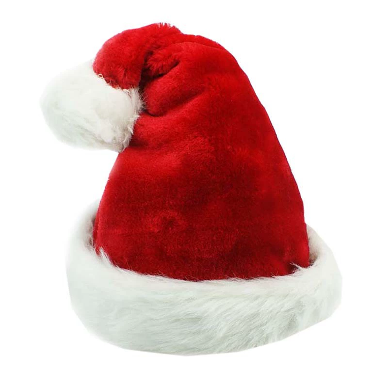 Spot Christmas gift high -end thickened red long plush Christmas hat Christmas team decorate Santa Claus hat