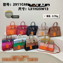 新款经典手提单肩女包欧美轻奢大容量拼接手提包包时尚复古方包
