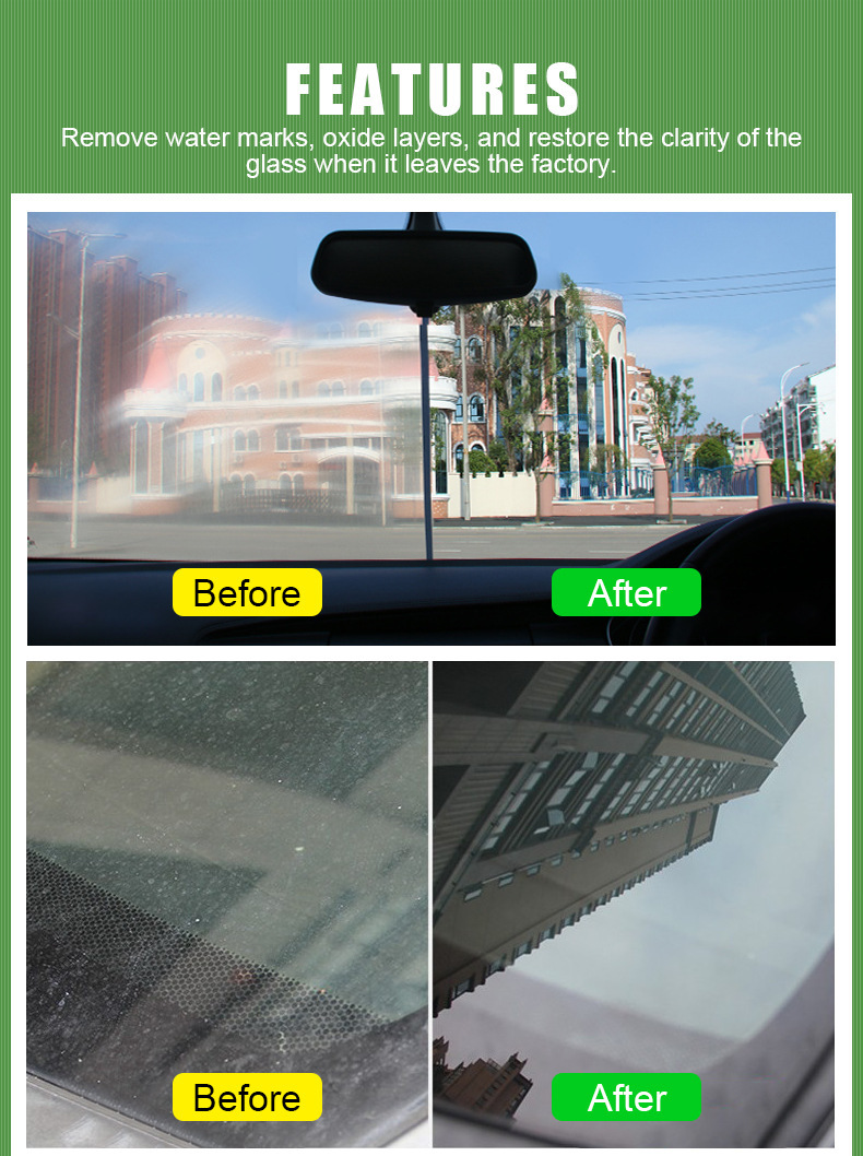 Oil film cream cleaning agent oil film cleaning agent car window windshield oil film remover car foreign trade English