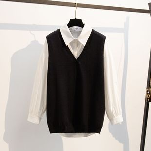 200/300kg size women's chest 150/160 loose fashion sweater knitted vest 280/350kg