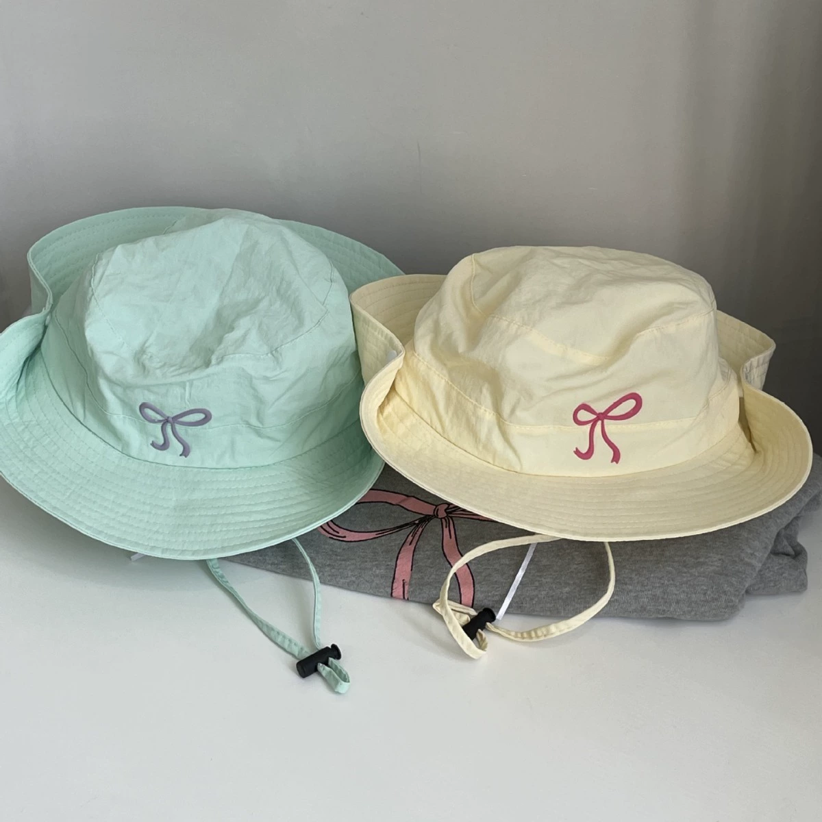 Дышащая, fisherman hat для студентов, привлекающая внимание девочек, шляпа для скалолазания с бантом, цвет конфет, ультра-тонкая и быстрая сушка
