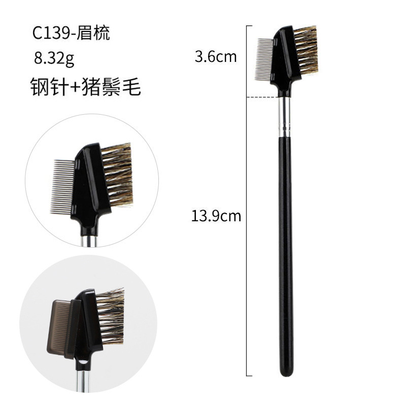 40 sets de cepillo de maquillaje negro y plateado cepillo de sombra de ojos de alta calidad cepillo de concelador cepillo de base cepillo de herramientas de maquillaje conjunto completo