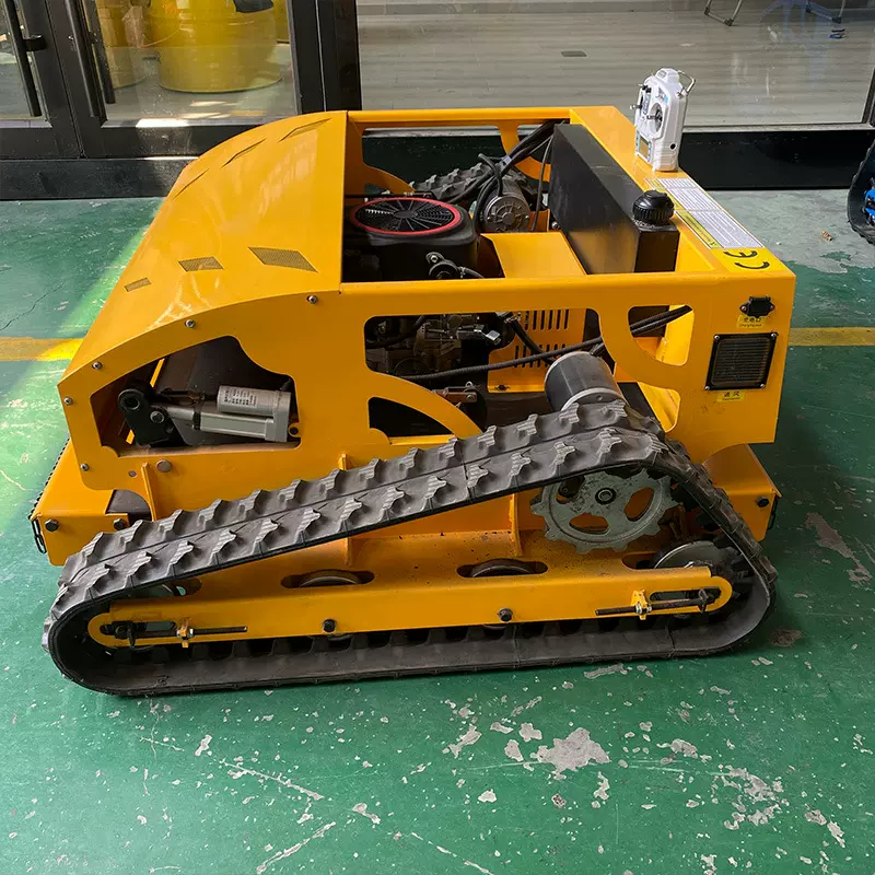 遥控割草机履带式自走式四驱打草碎草机 家用农用履带割草机智能