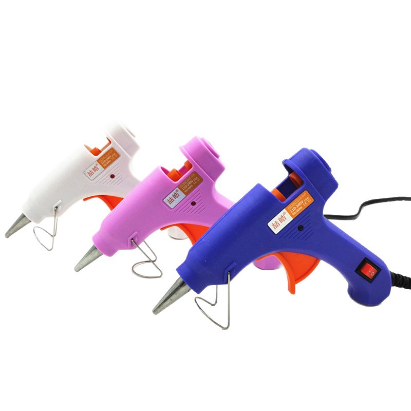 Pistola de adhesivo de fusión en caliente transfronteriza pistola de adhesivo manual multicolor 20w para niños caseros hechos a mano DIY pegamento térmico para capturar pistolas de costura