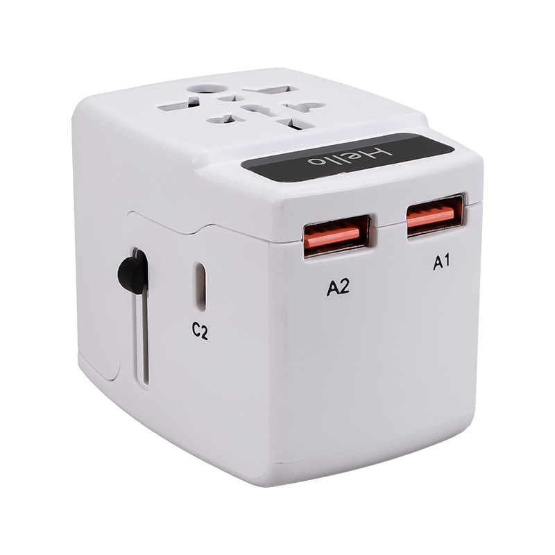 全球通转换插头PD20W氮化镓快充旅行充电器转换插座转换头