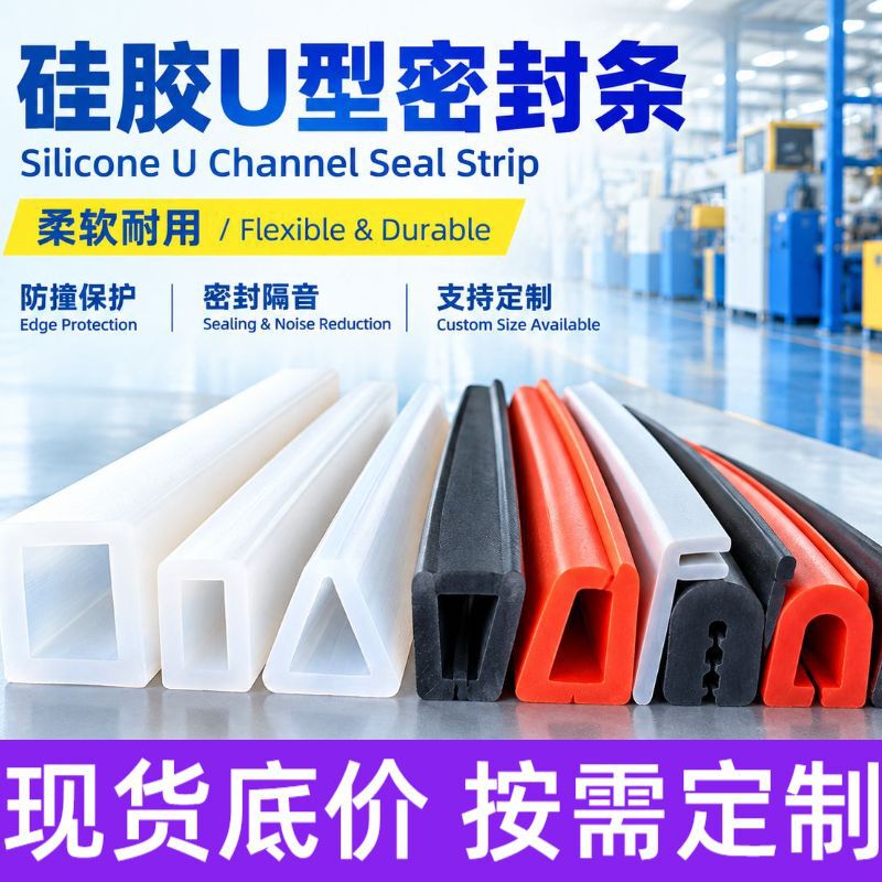 U-shaped transparent silicone rubber edge sealing strip, U-shaped fiberglass board edge protection strip U-shaped transparent silicone rubber edge sealing strip, U-shaped fiberglass board edge protection strip