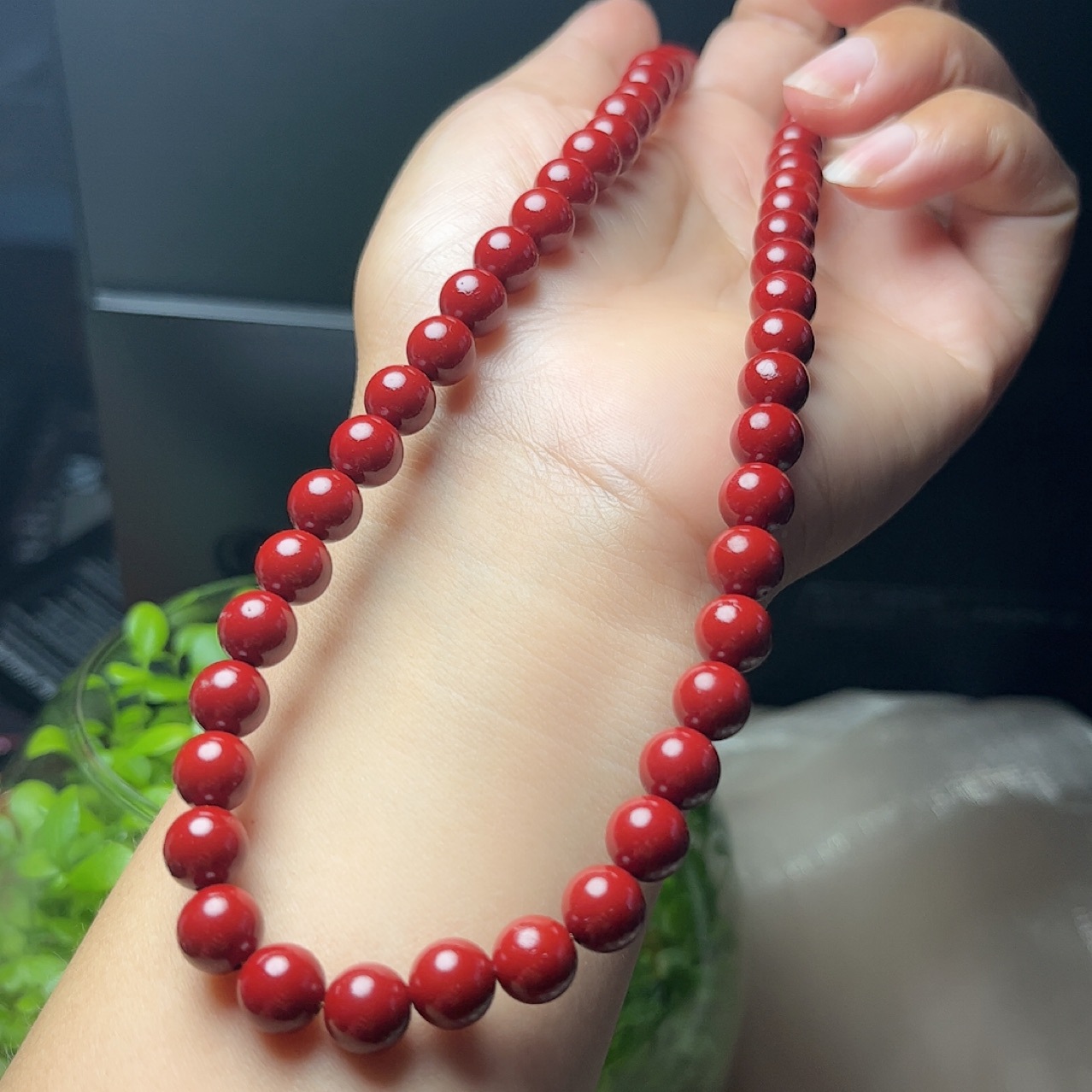 Cinabrio, arena de oro púrpura, joyería de tres piezas, cadena de torre de arena de oro púrpura, collar, pulsera, aretes, regalo para mamá