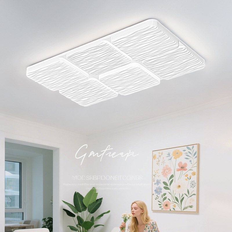 Iluminación de techo de la sala de estar de estilo francés, sencilla y cálida, sensación de atmósfera creativa de espectro completo, iluminación principal del pasillo 336L
