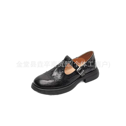 2025新款春秋女鞋扣带鞋单鞋小皮鞋|undefined