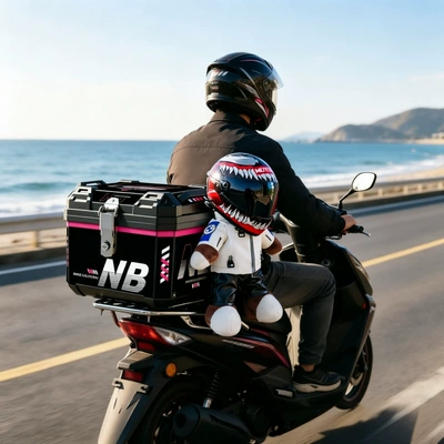 Motorcycle trunk – and can be used as a delivery - 48l-nb-letter-top-tier-model-helmet-doll-liner-backrest-base-installation-kit