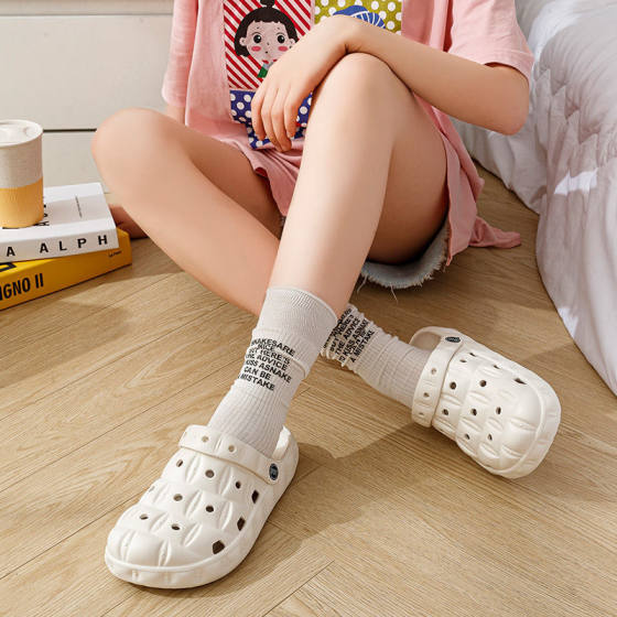 Cave shoes eva deodorant non-slip sandals summer wear ladies beach cute thick-soled men's slippers a generation of hair