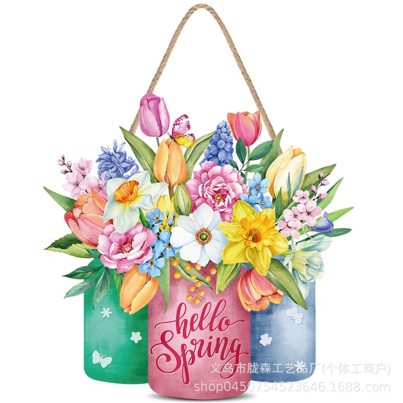 Spring home decoration, spring wreath, front door welcome sign, floral decoration, rustic style floral wall decor, home decor Spring home decoration, spring wreath, front door welcome sign, floral decoration, rustic style floral wall decor, home decor