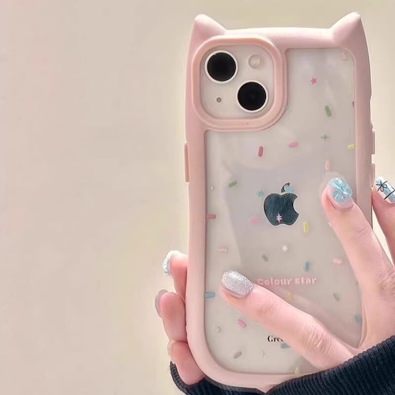 Cat Ears Apple 17 New Phone Case Colorful 16Pro Simple Protective Cover 13 Apple 12 Pink 15Plus Cat Ears Apple 17 New Phone Case Colorful 16Pro Simple Protective Cover 13 Apple 12 Pink 15Plus