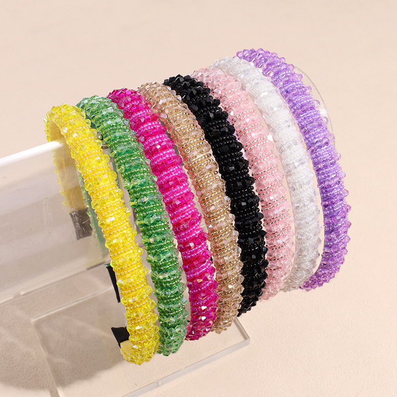 Daily Occasion Sweet Solid Color Artificial Crystal Hair Band