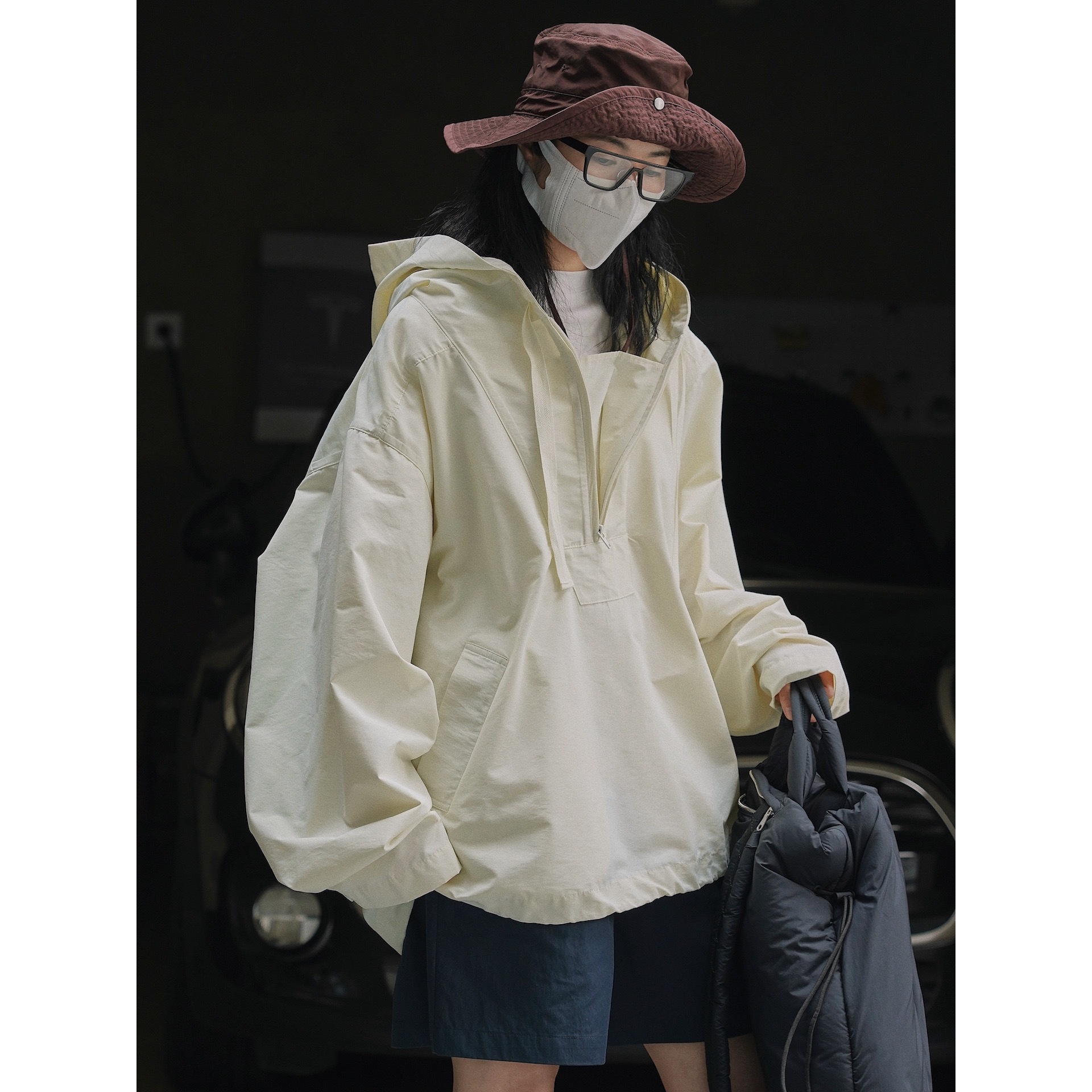 Xuman Early Autumn New Korean Style Casual Urban Outdoor Hooded Jacket Slimming Oversized Windproof Coat Sweatshirt Women's