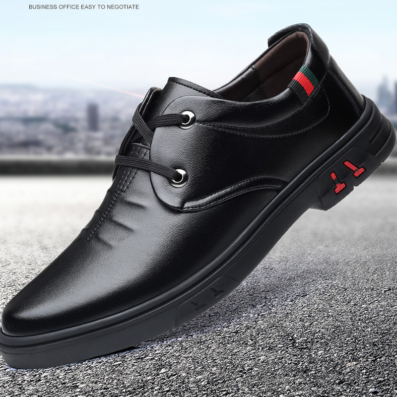 2025新款男鞋春季男士商务休闲皮鞋豆豆鞋英伦鞋子男潮鞋懒人鞋