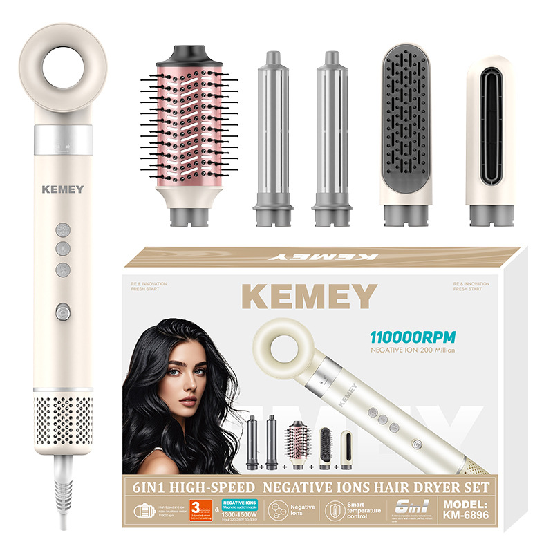 Kemei transfronterizo KM - 6896 secador de pelo de alta potencia no daña el cabello secador de pelo de iones negativos gran viento