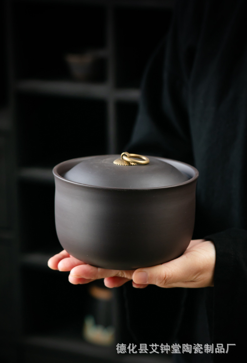 Ceramic Sealed Storage Jar Chinese Style Airtight Herbal Paste Container 501-800ml Moisture Proof Tea Caddy specifications