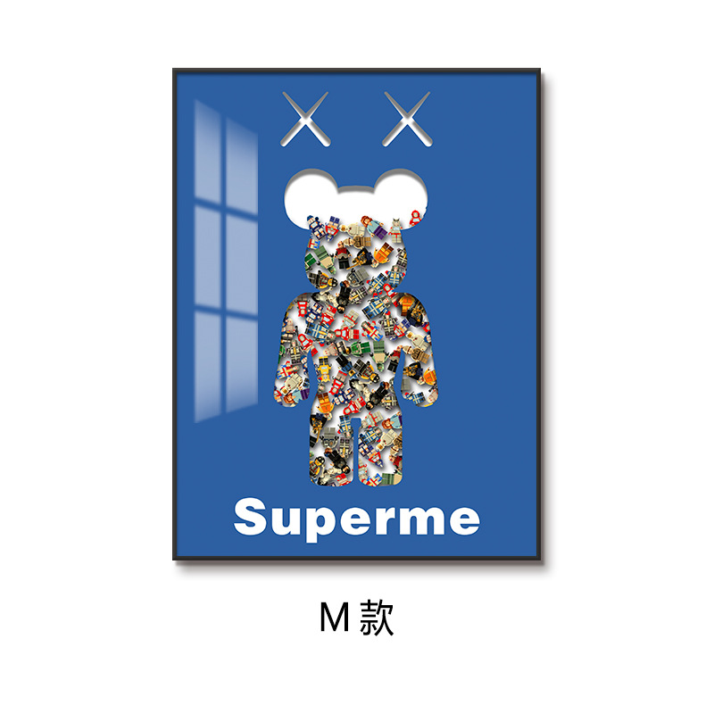 Bloques de construcción de Lego, pintura decorativa para personas, pasillo de entrada, sala de estar, sofá, pintura colgante, dormitorio infantil tridimensional 3D, pintura de cabecera