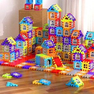 New Large-Sized House Building Blocks for Children to Assemble and Insert Educational Toys for Boys and Girls as Play House Gifts