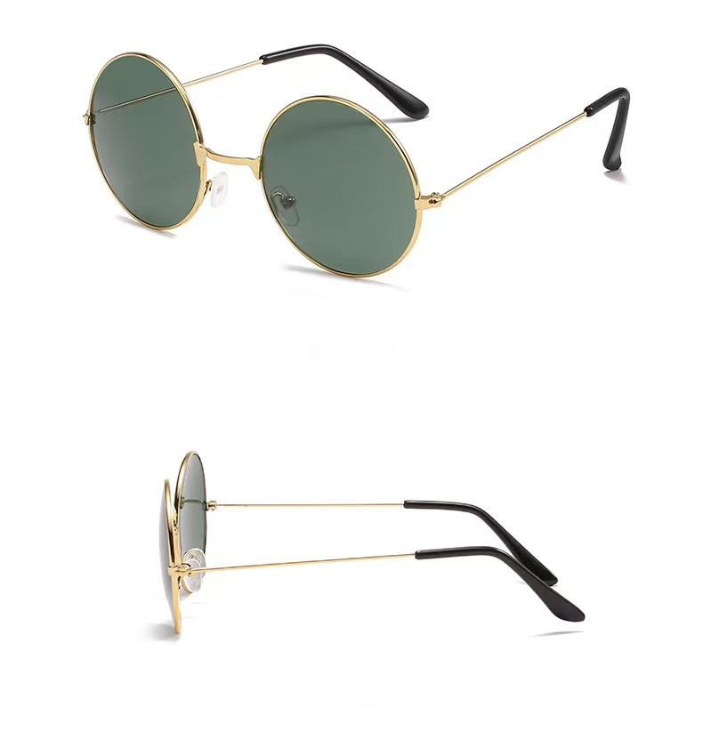 Retro Runde Metall Sonnenbrille Sonnenbrille Neue Unisex Flache Brille Farbe Marine Brille Großhandel_voghion.com