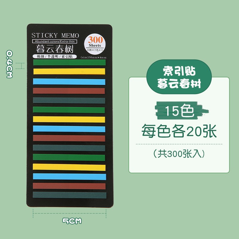 Indicador delgado transparente marca clave coreana color Post-it - post PET papel de notas impermeable N pegado