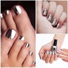 Silver metal nail polish stainless steel, 2017 trend, new collection, mirror effect