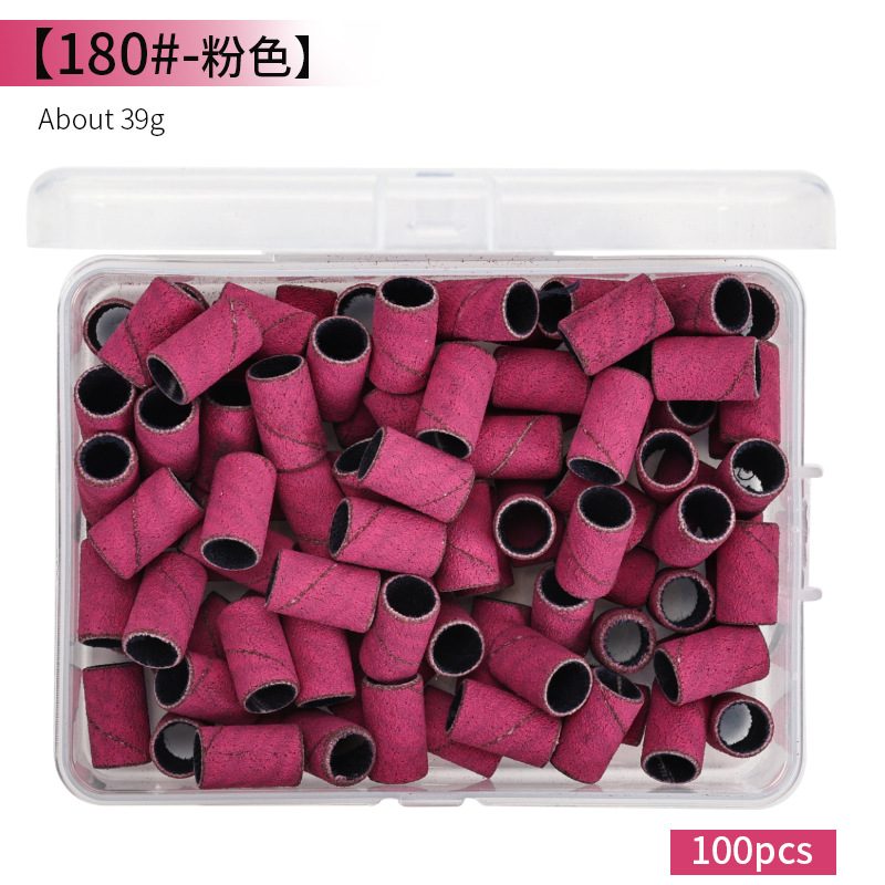 Transfronterizo nuevo clavo cabeza de molienda anillo de arena máquina de pulir eléctrica clavo anillo de molienda negro y blanco multi-color caja de montaje cojinete