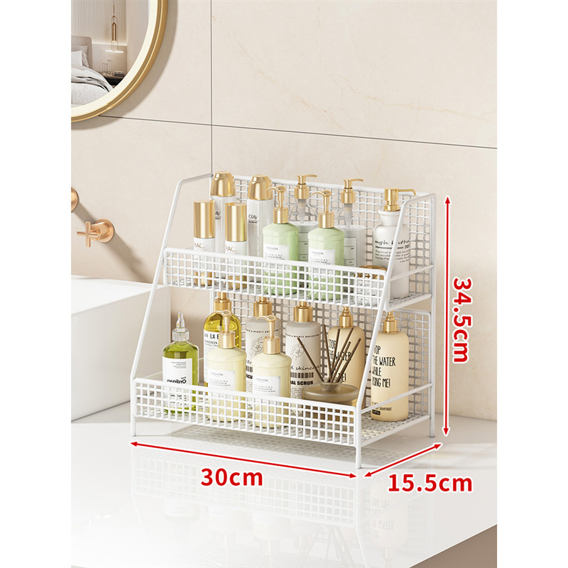 Estante Organizador para Lavabo de Hierro de 4 Niveles para Baño