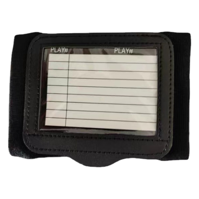 Dongguan en stock algodón juvenil transpirable bolsillo de PVC pulsera de fútbol americano pulsera táctica ventas directas de la fábrica