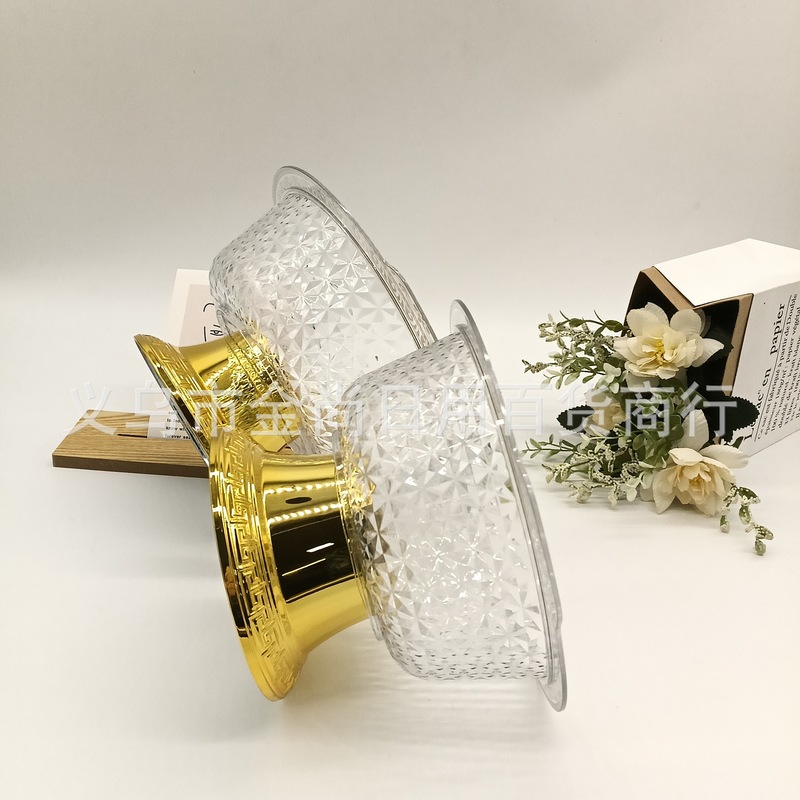 ホット販売の新しい金縁パターンライト高級フルーツプレートスナックプレートディスプレイプレートクリエイティブプレゼンテーションプレートクロスボーダー卸売|undefined